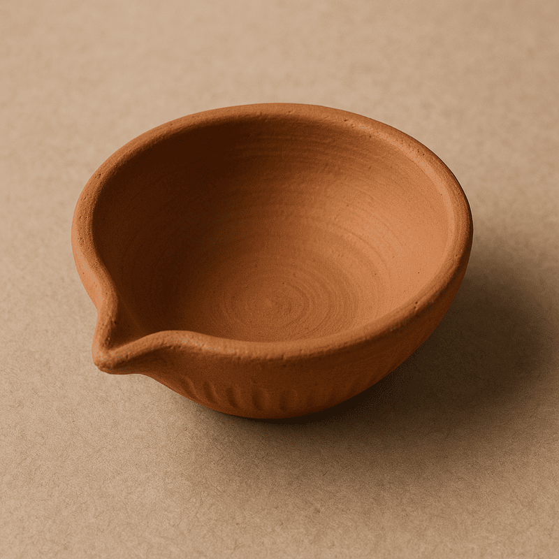 Clay Mitti Diyas Plain