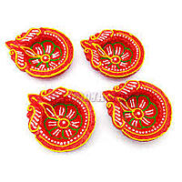Clay Mitti Diyas Decorated