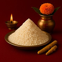Akshat (अक्षत) – Sacred Unbroken Rice for Pooja